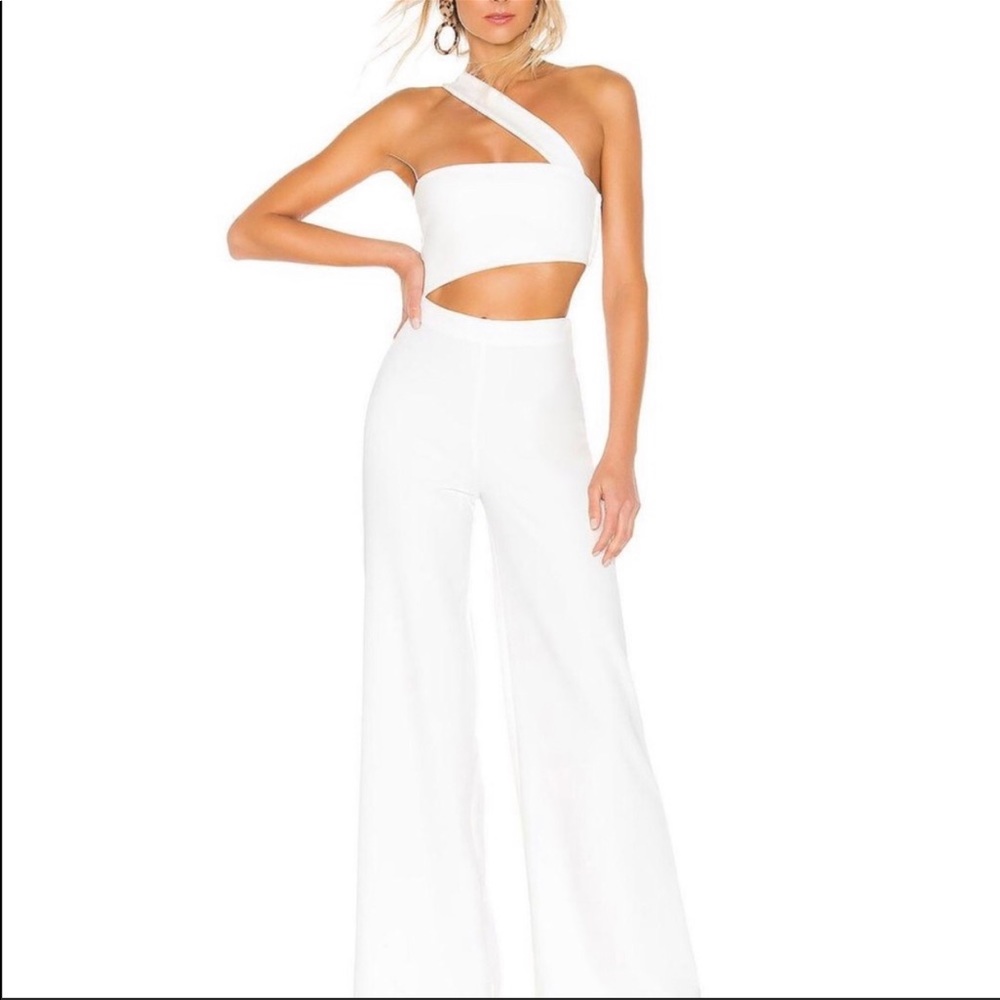 House of Harlow 1960 White Flare Jumpsuit